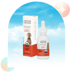 Aspen Green Calm & Mobility Large Dogs CBD Oil - USDA Certified Organic, Bacon Flavor - Bottle and Box