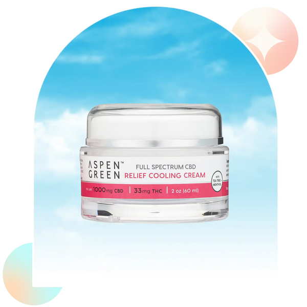 Relief Full Spectrum CBD & THC Cooling Cream – Aspen Green
