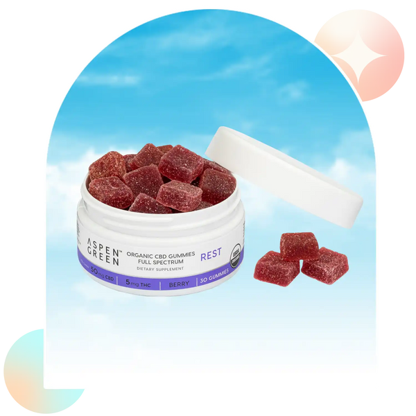 Rest Organic Full Spectrum CBD Gummies – Aspen Green
