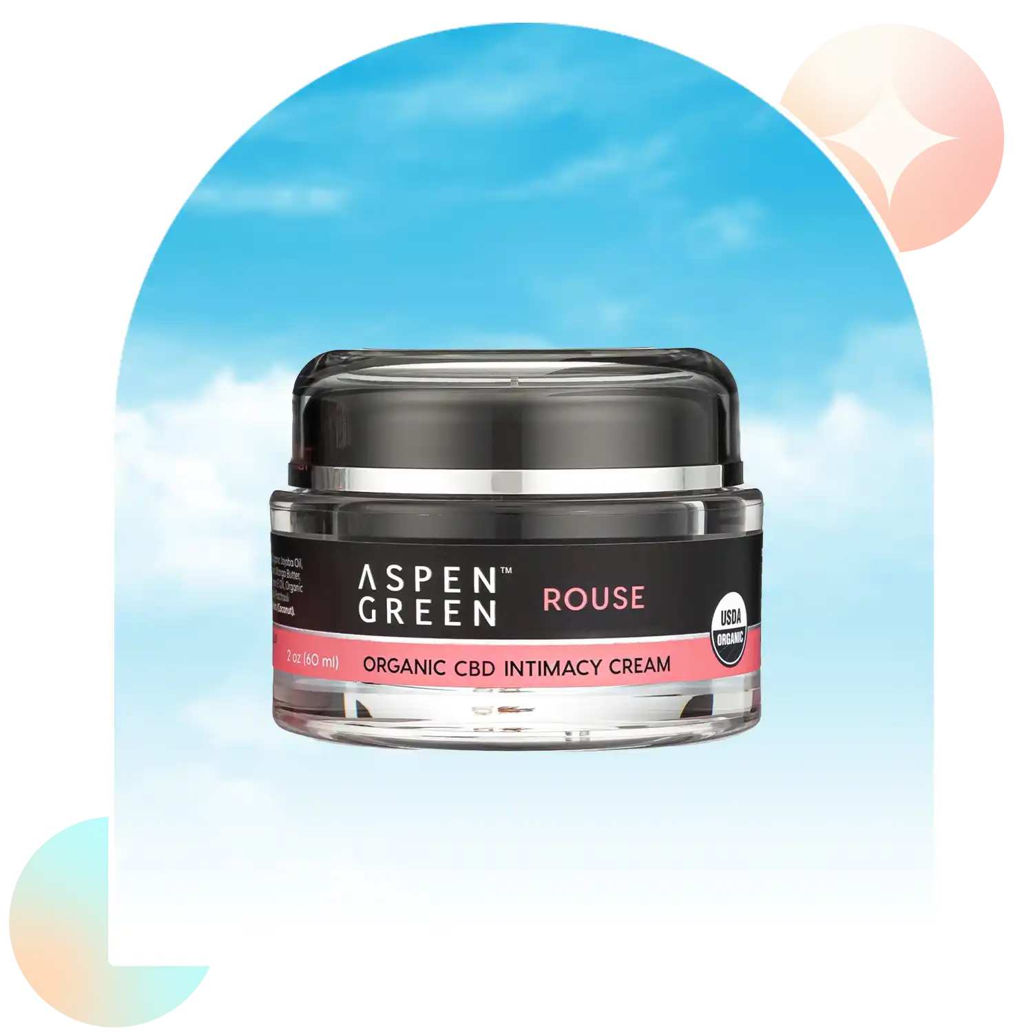 Aspen Green Rouse Full Spectrum CBD Intimacy Cream - USDA Certified Organic, 6700mg CBD