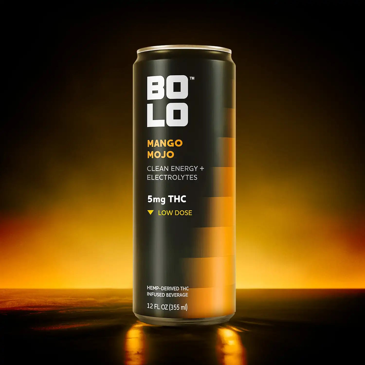 BOLO Mango Mojo 5mg THC drink front view