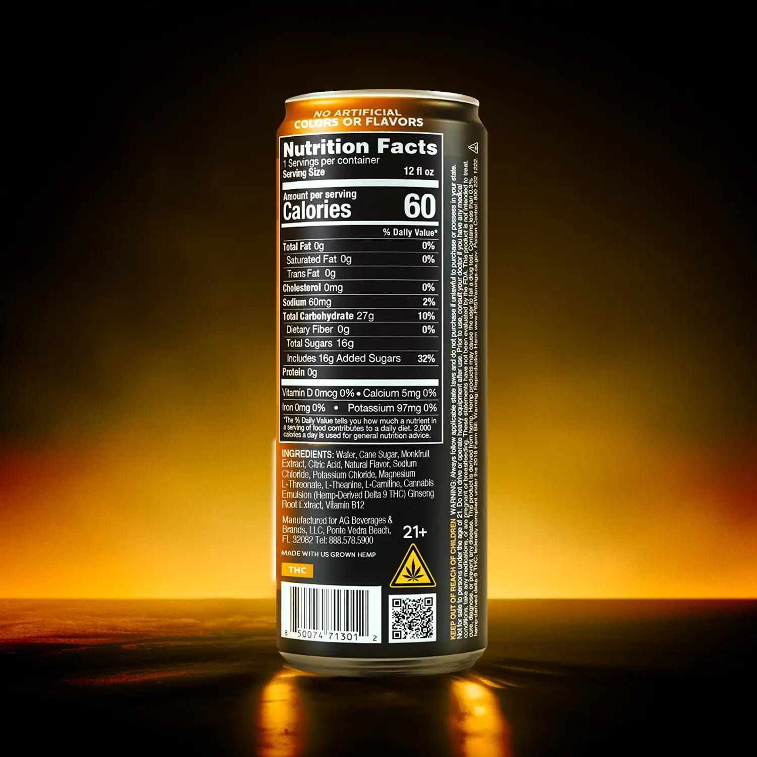 BOLO Mango Mojo THC drink nutrition facts