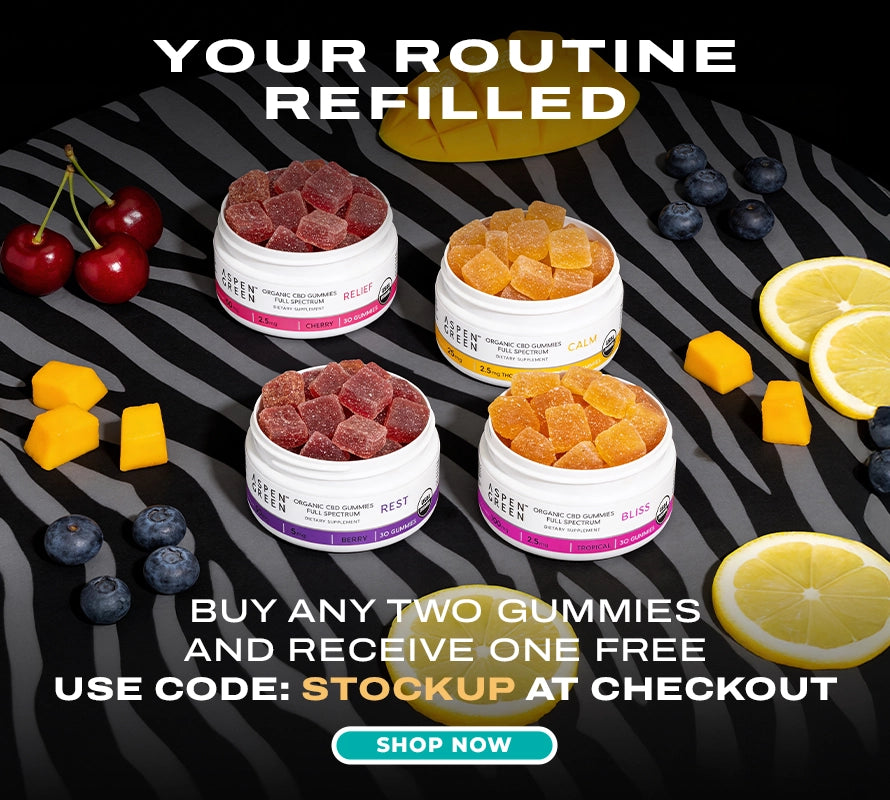 Buy 2 Gummies, Get 1 free - Code STOCKUP