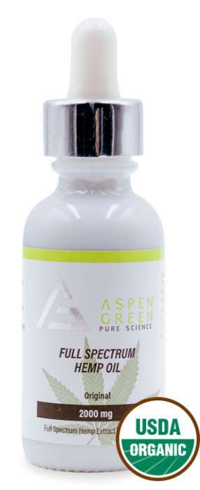 Aspen Green USDA Certified - 2000mg Full Spectrum Hemp Oil