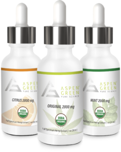 Aspen Green's 2000mg Full Spectrum Hemp Extract Flavors (CBD oils)