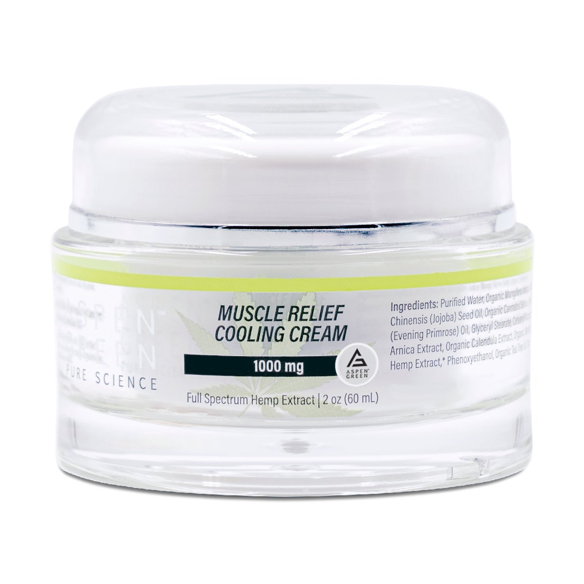 Aspen Green 1000mg Muscle Relief Cooling Cream