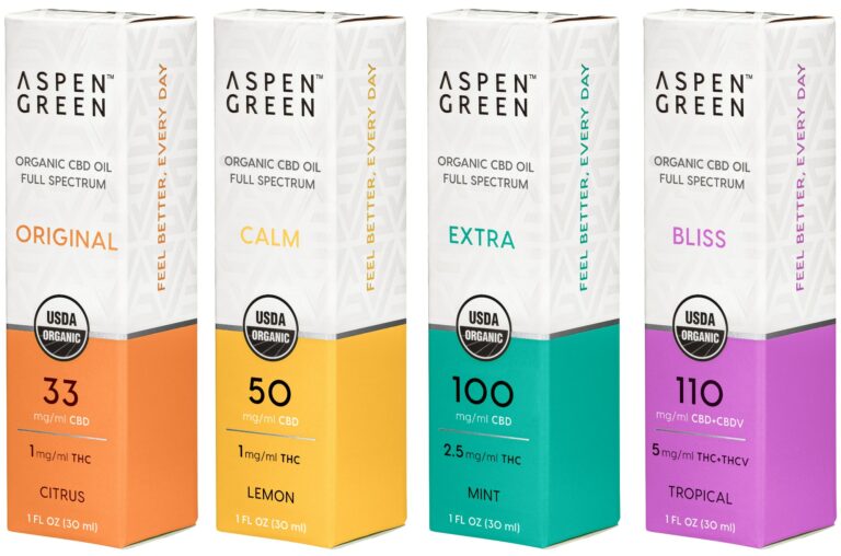 Home Aspen Green Benefit CBD Oil line