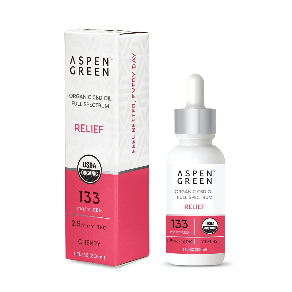 Aspen Green Relief Cherry Organic CBD Oil