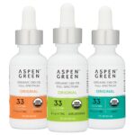 Aspen Green USDA Certified Organic CBD Oil Tinctures, Original Strength, Variety Flavor