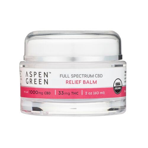 Aspen Green Full Spectrum CBD Relief Balm (1000mg CBD) jar