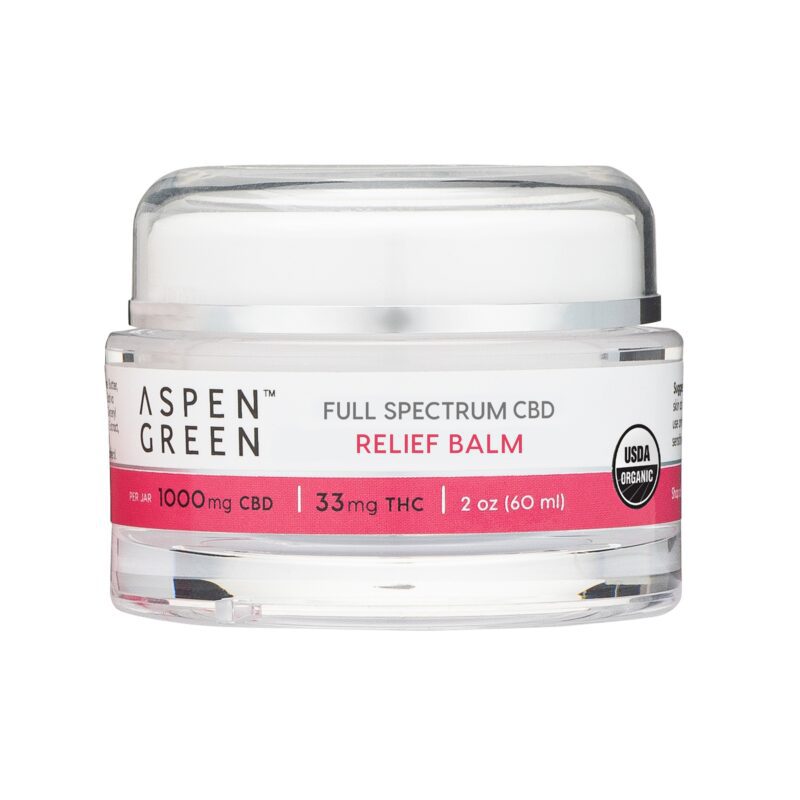 Aspen Green Full Spectrum CBD Relief Balm (1000mg CBD) jar