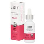 Aspen Green USDA Certified Organic CBD Oil with box, Relief (133mg/ml CBD), Cherry Flavor