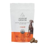 Aspen Green Calm Organic CBD Soft Dog Chews Full Spectrum with treat, Bacon Flavor, 30 Count