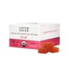 Aspen Green USDA Certified Organic CBD Gummies box with gummies, Relief (50mg CBD), Cherry Flavor