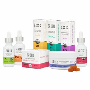 Aspen Green 8 Piece USDA Certified Organic CBD Oils & Gummies