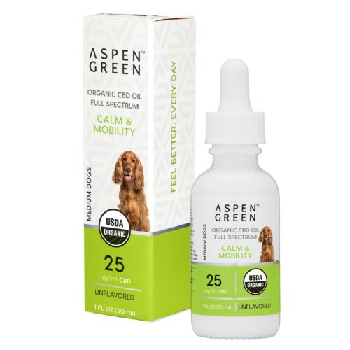 Aspen Green Medium Dogs Organic Full Spectrum CBD Oil, Unflavored Flavor
