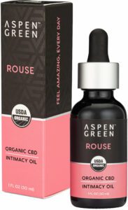 Aspen Green Rouse Full Spectrum CBD Intimacy Oil Tincture & Box - USDA Certified Organic, 3350mg CBD