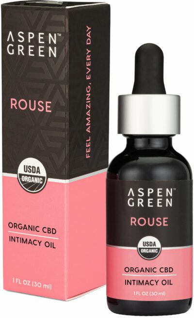 Aspen Green Rouse CBD Intimacy Oil with Box