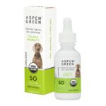 Aspen Green Calm & Mobility Large Dogs CBD Oil - USDA Certified Organic, Unflavored - Bottle and Box