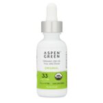 Aspen Green Original CBD Oil Tincture - USDA Certified Organic, 33mg/ml CBD, Unflavored