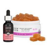 Aspen Green's Pleasure Bundle featuring USDA Certified Organic Rouse Intimacy Oil and Bliss Gummies.