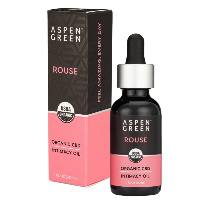 Aspen Green Rouse Full Spectrum CBD Intimacy Oil Tincture & Box - USDA Certified Organic, 3350mg CBD