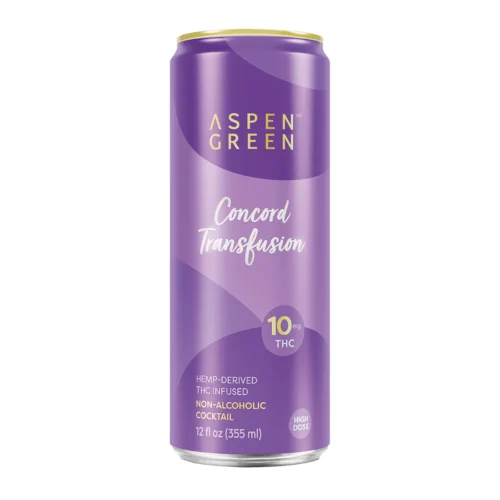 Aspen Green Concord Transfusion 10mg THC drink front view
