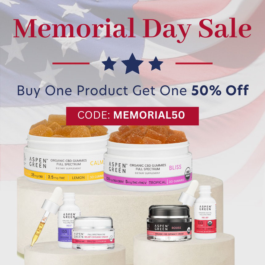 Memorial Day Sale Buy 1 Get 1 50% Off