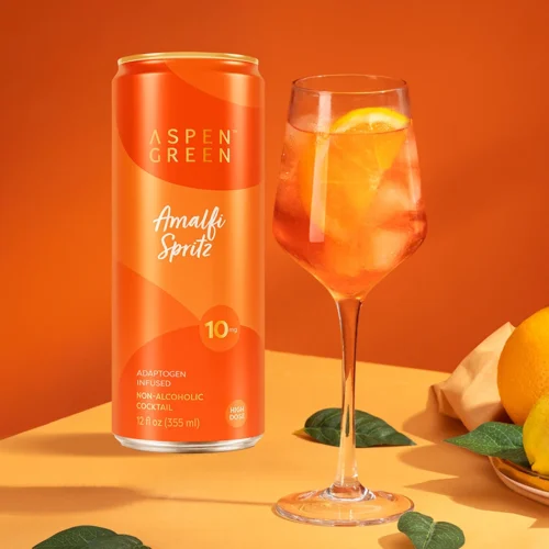 Aspen Green Amalfi Spritz 10mg THC drink lifestyle image