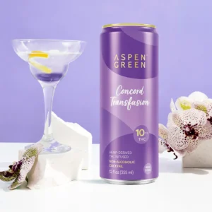 Aspen Green Concord Transfusion 10mg THC drink lifestyle image