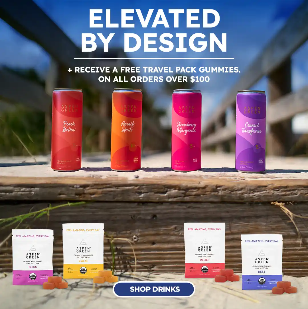 Elevated by Design + Receive Free Travel Pack Gummies on all orders over $100
